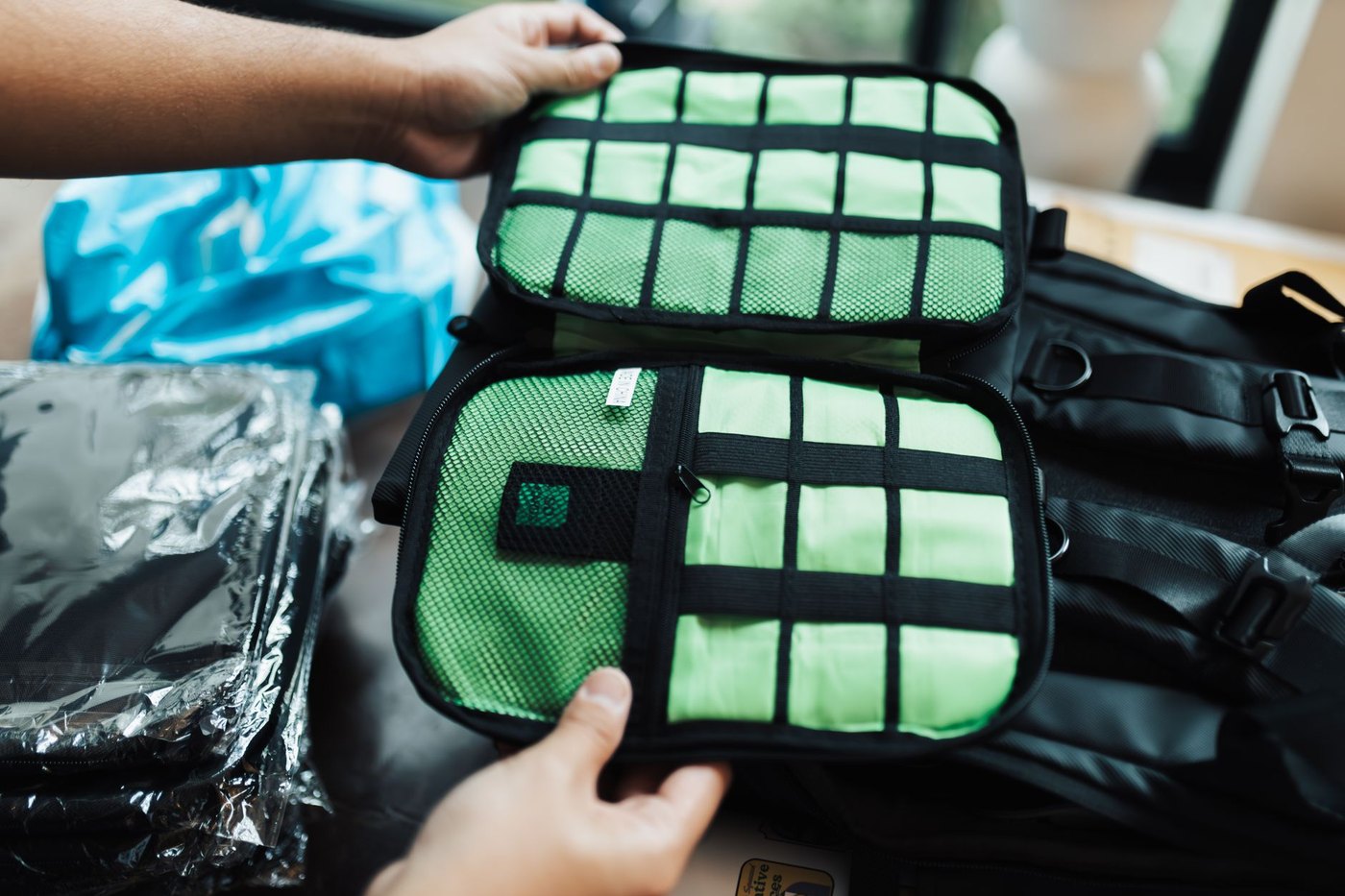 Packing setup for Best Packable Daypacks for City Trips