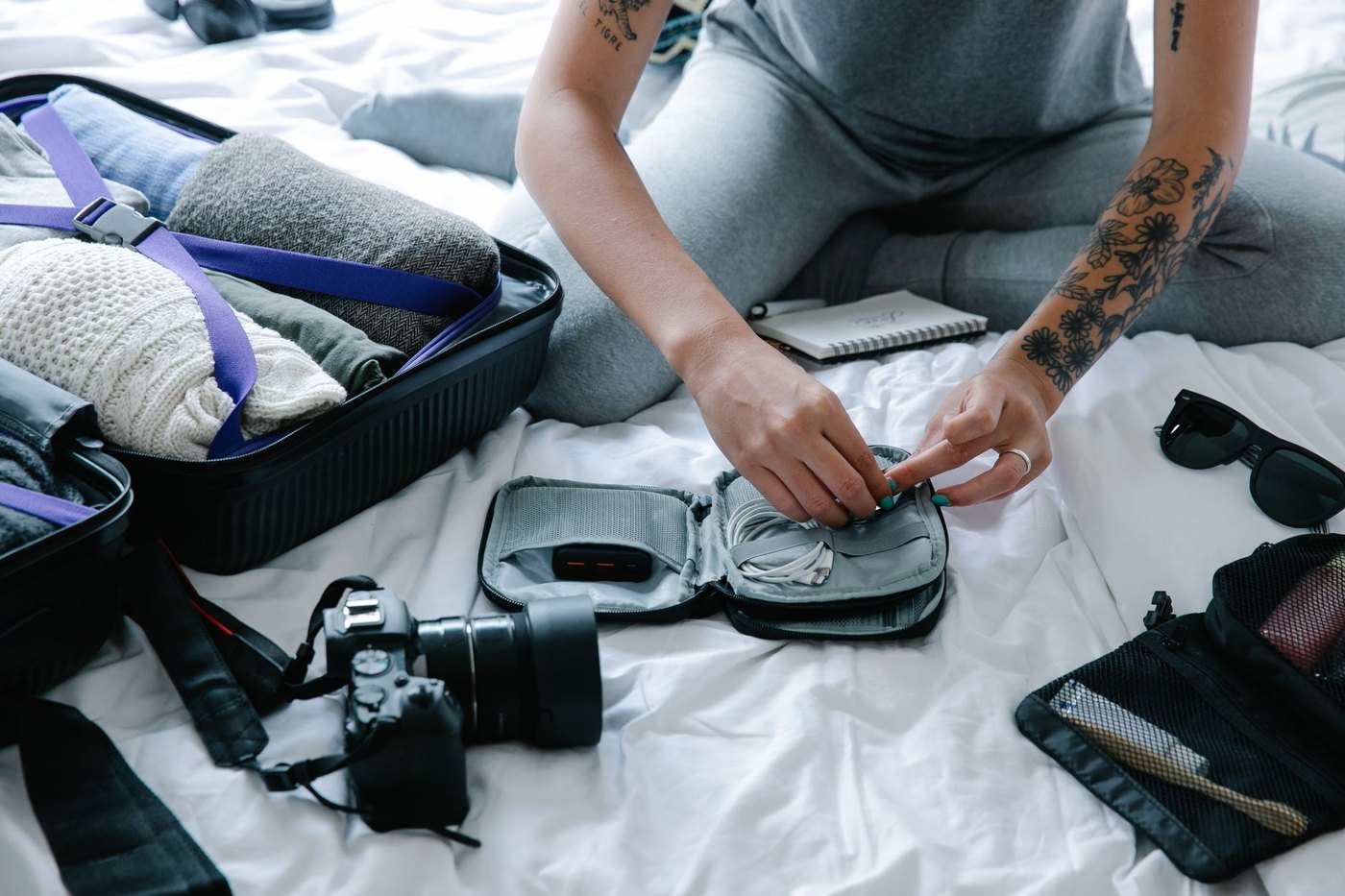 Packing setup for Best Packing Cubes for Carry-On Travel
