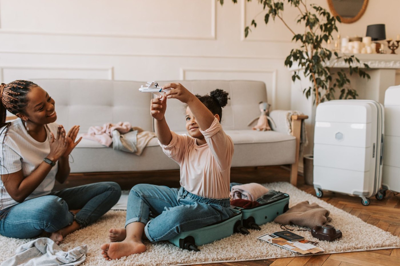 Packing setup for Best Travel Gear for Flying with Kids