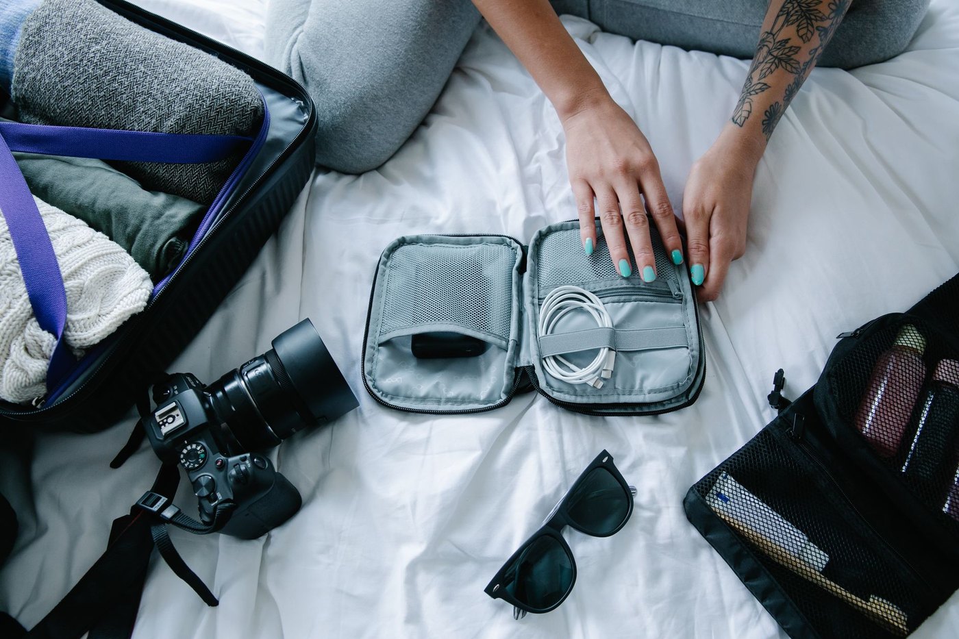 Packing setup for Compression Socks for Long Flights: Buying Checklist