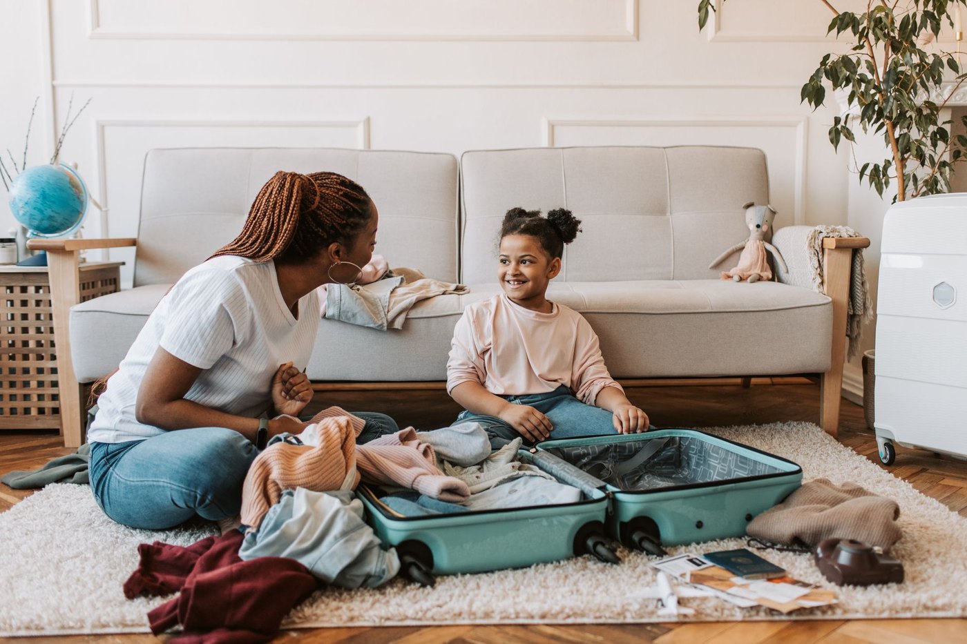 Packing setup for Packing Systems for Family Carry-On Travel